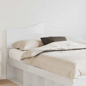 VidaXL T&ecirc;te de lit Blanc Brillant 150 cm Bois d'ing&eacute;nierie
