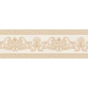 A.S. Creation Frise papier peint 655424 Only Borders 10 - Papier peint baroque Blanc - 5,00 x 0,17 m