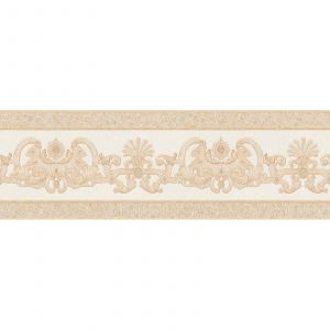 Image de A.S. Creation Frise papier peint 655424 Only Borders 10 - Papier peint baroque Blanc - 5,00 x 0,17 m