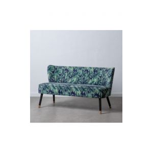 Image de Ixia Canapé 2 places tissu velours imprimé jungle vert NINY