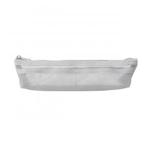 Muji Nylon Mesh Pen Case With Gusset Grey 1 pc