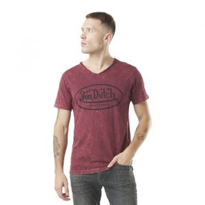 Von Dutch T-shirt T-shirt homme col v avec traitement en coton Ron