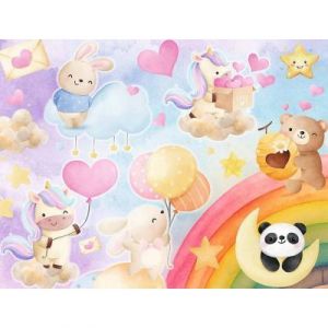 Nathan Puzzle 30 pi&egrave;ces : Arc-en-ciel des animaux