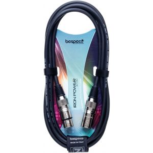 Bespeco IROMB50 Câble pour microphone Xlr M/Xlr F, 0,5 m