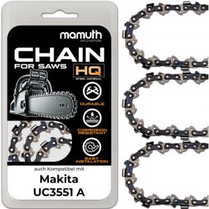 Oem 3x Chaîne de tronçonneuse 35cm 1,3mm 3/8' 52 TG pour Makita UC3551 A