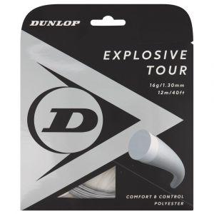 Image de Dunlop Corde Simple De Tennis Explosive Tour Polyester 12 M 1.30 mm Silver