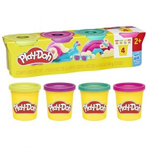 Play-Doh 4 Couleurs Vives, Pots de pâte à Modeler de 85 g