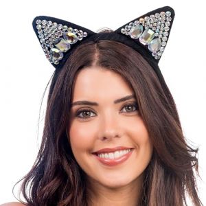 Ruedelafete Serre-t&ecirc;te Oreilles de chat Diamants