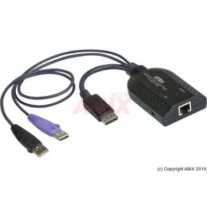 Image de Aten KA7169 DisplayPort USB Virtual Media KVM Adapter Cable with Smart Card Reader (CPU Module) - rallonge ecran-clavier-souris/audio