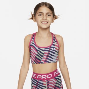 Image de Nike Brassière de sport réversible Swoosh pour ado (fille) - Rose - Taille XL - Female