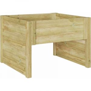VidaXL Garage pour robot tondeuse Marron 73 x 67 x 56 cm Pin imprégné