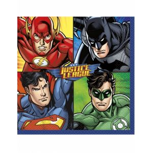 Unique Industries Inc 16 Serviettes en papier Justice League 33 x 33 cm Taille