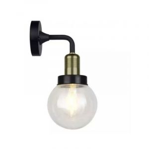 V-TAC WALL LAMP SPHERE BLACK OPAQUE IP65 E27 VT-7202BW 8970