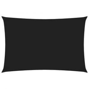 Voile toile d'ombrage parasol tissu oxford rectangulaire 2 x 4,5 m noir 02_0009623