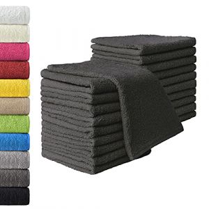 NatureMark hT0711 nM - 20 Pochettes en Tissu éponge Betz Set de 30 x 50 cm - 100% Coton Anthrazit/Grau