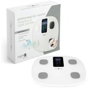 Nah-vital nah-vital Smart 6V Balance d'analyse corporelle num&eacute;rique Plage de pes&eacute;e (max.)=180 kg blanc V837233
