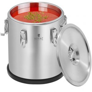 Royal Catering Conteneur Isotherme Thermobox Acier Inox 20 Litres Empilable Isolation Thermique