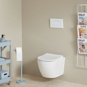 Pack WC suspendu gain de place bâti universel Ero + cuvette sans bride vortex Turbi