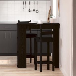 VidaXL Table de bar Chêne noir 102 x 50 x 103,5 cm Bois d'ingénierie