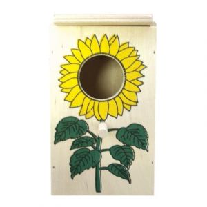 Girard sudron Nid en bois d&eacute;cor&eacute; grandes perruches