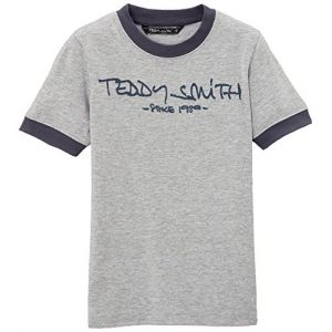 Image de Teddy smith Ticlass3 Jr Mc T- T-shirt, Gris Chiné/Indigo 181q, Ans (Taille Fabricant:12) Garçon