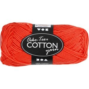 Creotime Pelote de fil de coton - 50 g Rouge