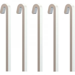 Arti Teq Pack 5 tiges carrées droites Acier 40 kg - 4 mm - Accessoire Cimaise Tableau 150 cm