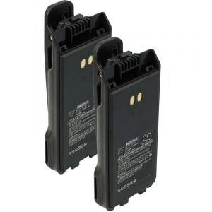 Vhbw 2x Batterie remplacement pour Icom BP-280LI pour radio talkie-walkie (2250mAh, 7,4V, Li-ion) - avec clip de ceinture