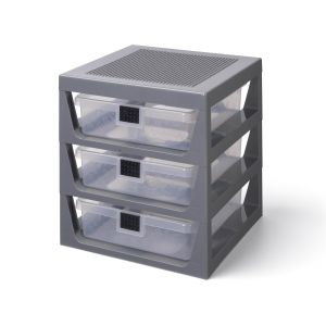 Lego Système de rangement à 3 tiroirs – gris