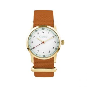 Montre mixte enfant Millow Paris Classique - MIL493 Bracelet Nylon camel