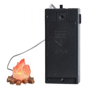 Lumineo Flamme led pour crèche 2xaa 3x3x3cm