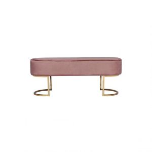 Prix Banc Design en Velours At a 105cm Rose & Or