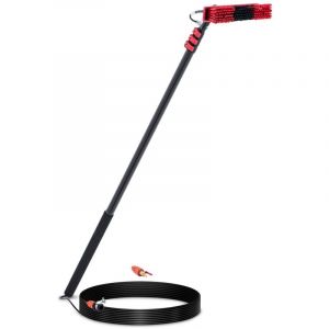 Lave vitre télescopique - avec alimentation en eau - pour panneaux solaires et fenêtres - 1672 - 5486 mm Lave vitre télescopique professionnel Perche