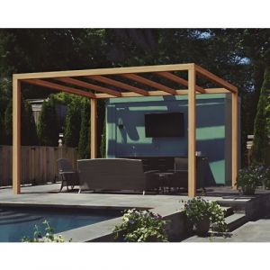 Pergola autoportée en bois brut Santaner 500x400cm 20m2