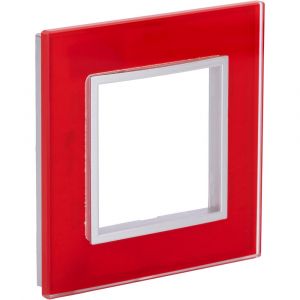 Zenitech Plaque de finition simple en verre Kalya - Rouge