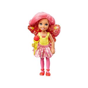 Image de Mattel Chelsea petite Fée Fushia robe jaune DVM90