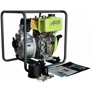 Varan Motors	 Motors - 92705 Pompe à eau thermique Diesel 2'' 211cc 4CV, 36m³/h, 26m hauteur d'eau - Gris