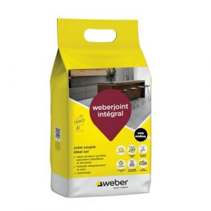 Weber Joint carrelage hydrofugé, 5 kg, Noir, idéal pour sol et carreaux rectifiés joint intégral, de largeur de 2 à 20 mm