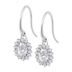 Boucles D'oreilles Lotus Silver Argent Marguerite