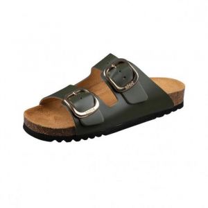 Scholl Sandale Femme NOELLE LEATHER - Cuir - Bride - Vert kaki