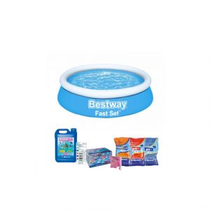 Image de Bestway Pack Piscine auto-portante - 183 x 51cm - 940L - Berling'o d&eacute;sinfectant - Algicide Ravatop 12 % - Produits pour pH - Eco