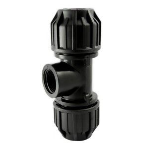 Codital T&eacute; 90&deg; avec d&eacute;rivation taraud&eacute;e PE Compression C 5-2" - Raccord PE compression -