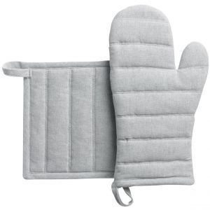 Winkler Lot Gant de cuisine et Manique recyclé Jona Perle 15 x 30