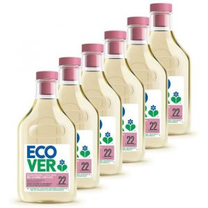 Ecover [Lot de 6] Lessive Liquide Laine & Soie - Nénuphar et Melon Vert - 1L