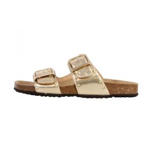 Geox Femme D BRIONIA R I Sandale Plate, Lt Gold, 41 EU