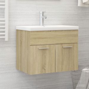 Image de VidaXL Armoire d'évier avec lavabo intégré Chêne sonoma Aggloméré. Produit Neuf ! Garantie 0 ans !