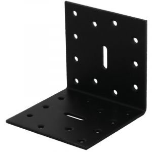 Suki Equerre acier zingue noire Magnodur 80x80x80