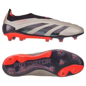 Adidas Predator Elite Laceless FG Vivid Horizon - Argenté/Aurora Black/Turbo - Herbe naturelle (FG), pointure 40 - ['Argenté'] - Taille 40