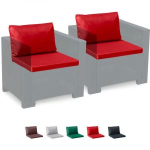 Grand Soleil Coussins de rechange imperméables salon de jardin Rotin Bica set 2 places - Couleur:Roug