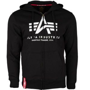 Image de Alpha industries Sweatshirt Basic Zip noir